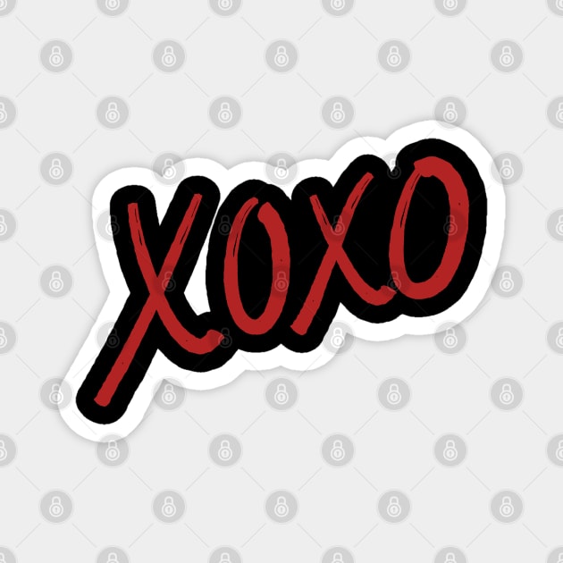 XOXO, brush stroke Magnet by JK Mercha