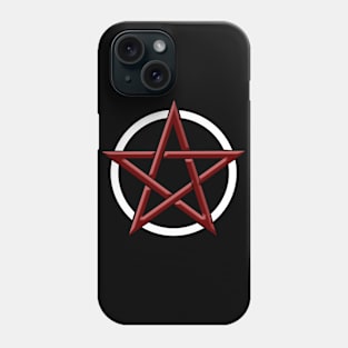 Pentagram - Red and White embossed Phone Case