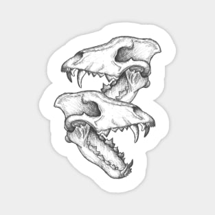 Wolf Skulls Magnet