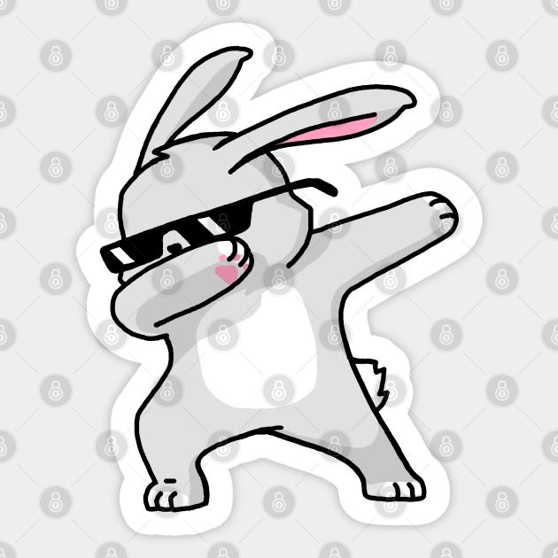 Dabbing Easter Bunny Funny Shirt Dab Hip Hop - Dabbing - Aufkleber |  TeePublic DE
