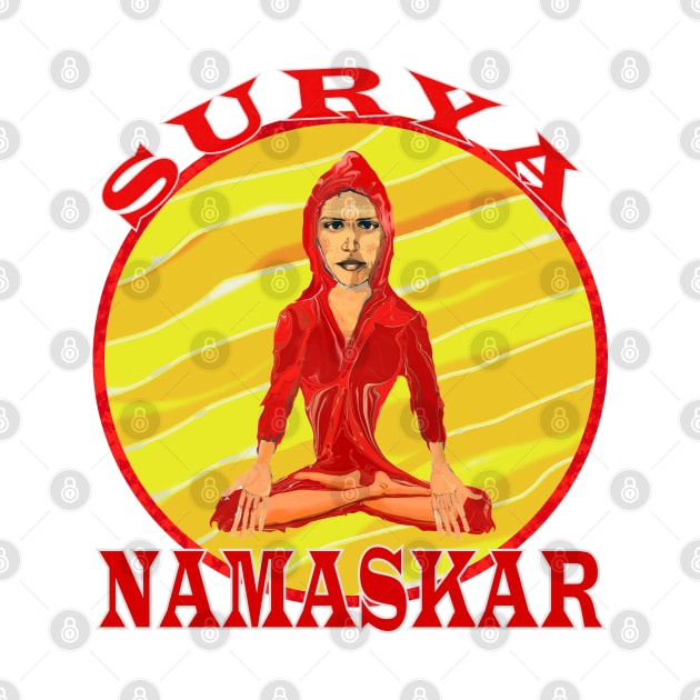 Namaste Yoga Lovers Surya Namaskar Gifts by PlanetMonkey