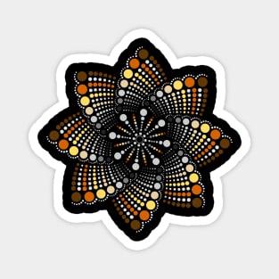 Seamless Repeating Geometric Mandala Dot Art Gay Bear Pride Pattern Magnet