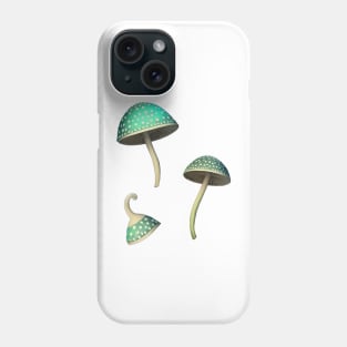 Green Shrooms Mushroom Set Phone Case