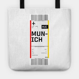 Boarding pass for Munich Tote