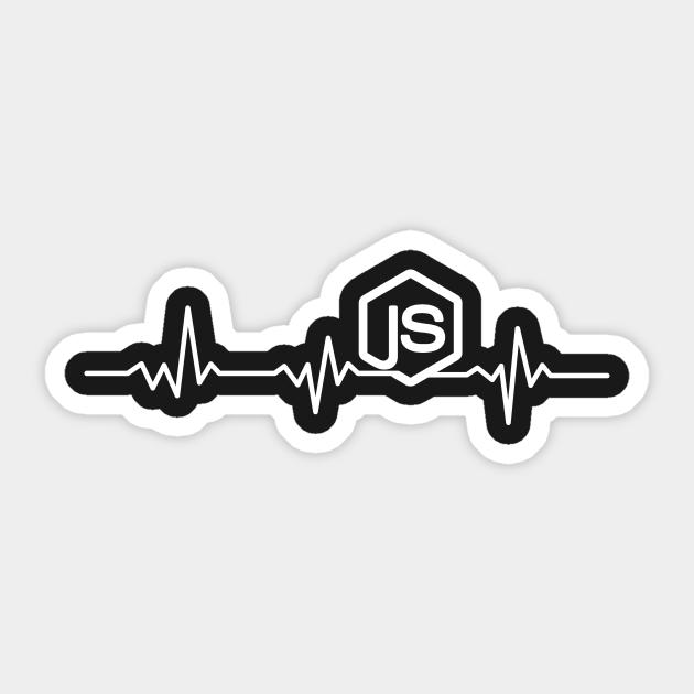Js Javascript Heart Beat Shrit Js Heartbeat Sticker Teepublic Try refreshing to keep hearting. teepublic