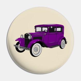 Classic car 1931 cartoon illustration Pin