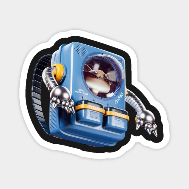 Backpack Spaceship for Cat Magnet by HenrisKas