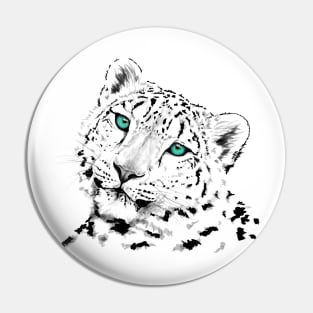 Snow leopard Pin