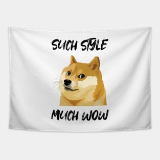 Doge Meme Such Style Much Wow Tapestry