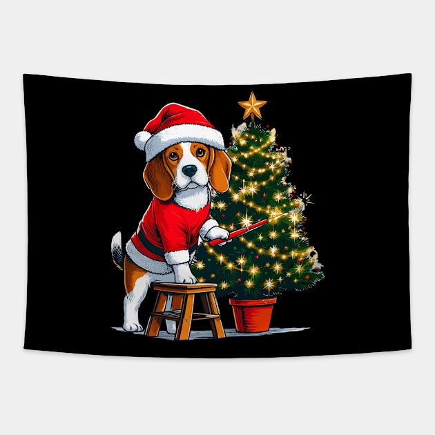 Beagle Dog Christmas Tapestry by Graceful Designs