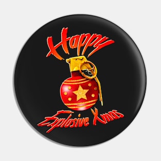 Explosive Christmas (black) Pin