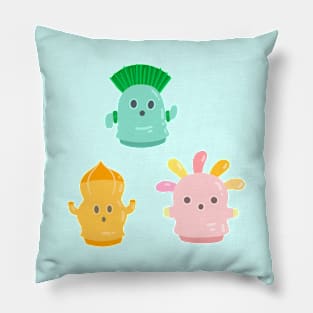 Video Game Gyroids Art Pillow