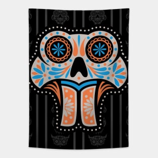 Beaver Sugar Skull Wallpaper Tapestry