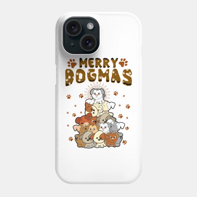 Merry Dogmas Funny Christmas Sweater Phone Case by KsuAnn