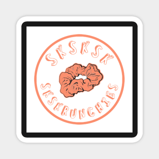 SKSKSK Scrunchie Sticker VSCOGRL Visco Girl Orange Peach Pastel Gifts for Girls Magnet