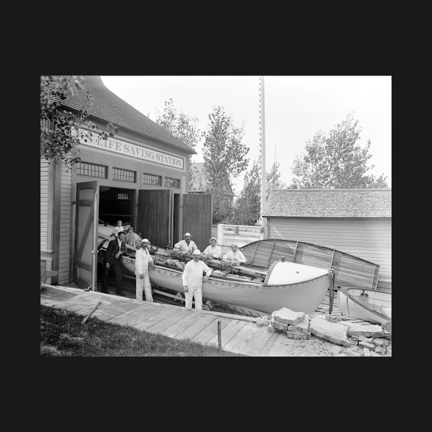 Life Saving Station, 1890. Vintage Photo by historyphoto