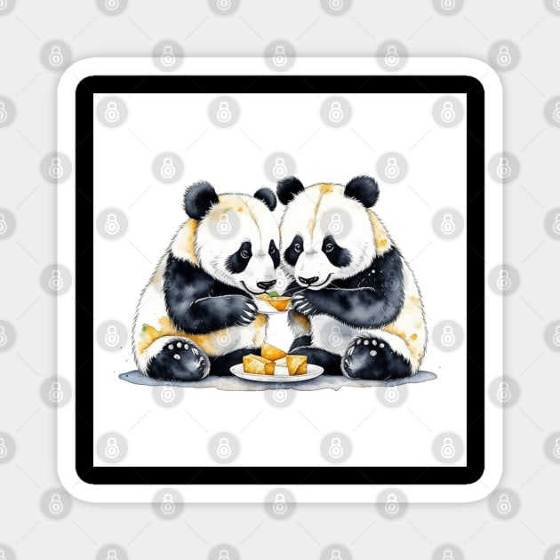 Panda Bear Study Magnet by Oldetimemercan