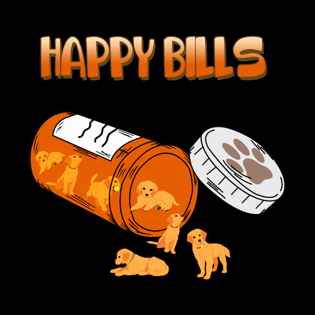 Happy Pills Golden Retriever,Miniature Golden Retriever Dog Owner by artbyhintze