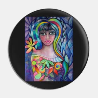 Rainbow Goddess Pin