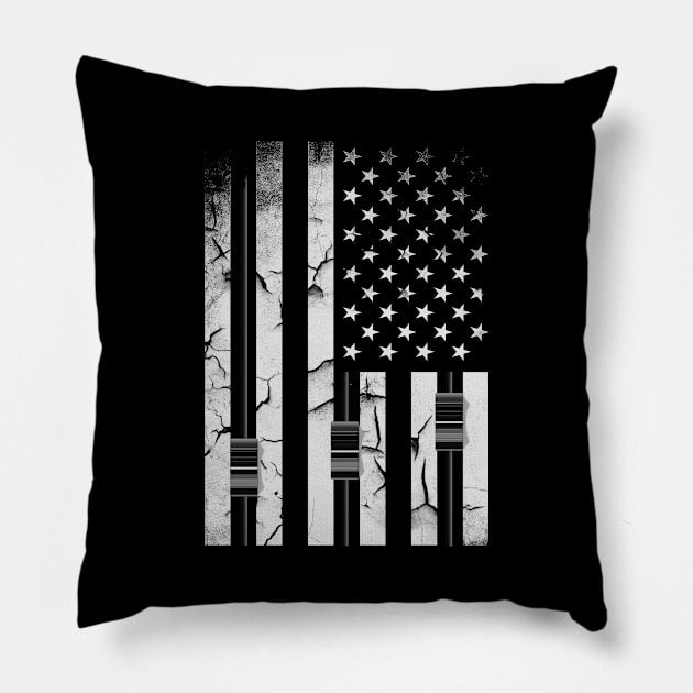 Sound Guy Flag Music Pillow by paola.illustrations