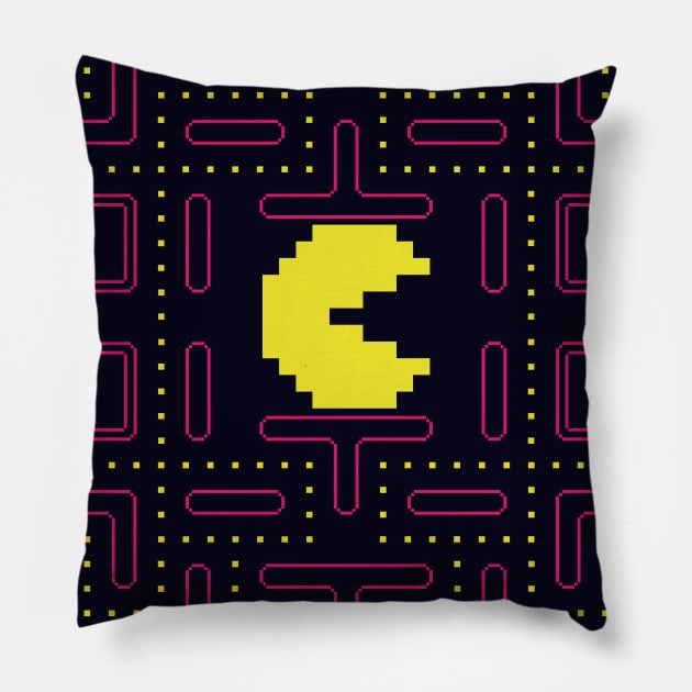 Pac-Man Pixelart Pillow by Jelly89