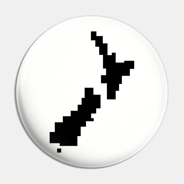 New Zealand Pixel Pin by ArtbyCorey