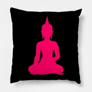 Pink Neon Buddha Pillow