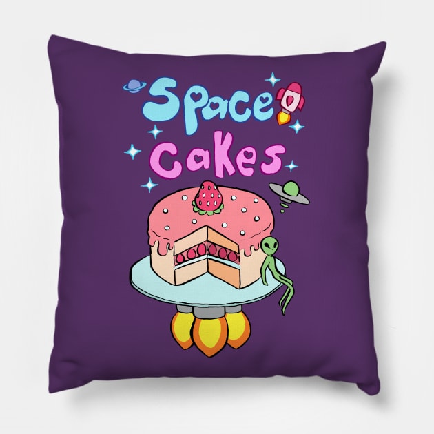 Space Cakes Pillow by saradaboru