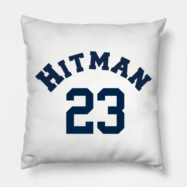 Hitman 23 Design Pillow by Bleeding Yankee Blue
