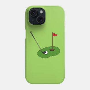 Golf Course Hole with Flag Phone Case