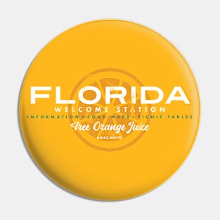 Florida Vintage Welcome Station - Orange Pin