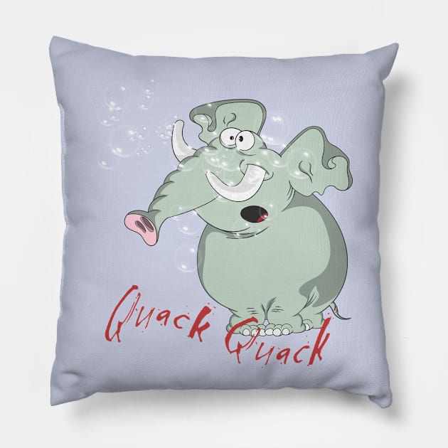 Strange elephant Pillow by Glukoejik