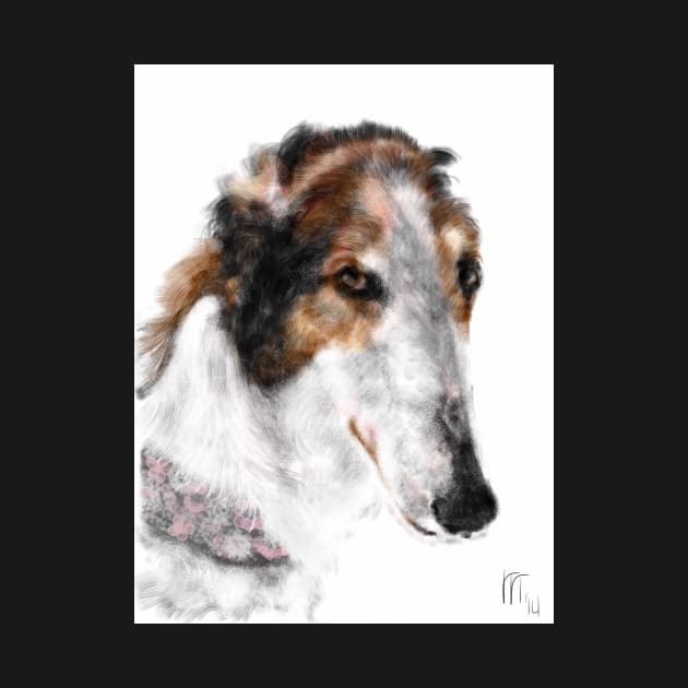 Elegant Borzoi Russian Wolfhound by LITDigitalArt