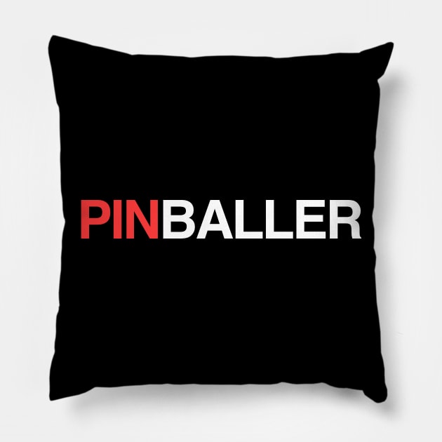 Pinballer | Funny Arcade Pinball Player Pillow by MeatMan