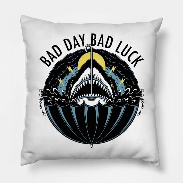 Bad Day bad Luck Pillow by riotrootstudio