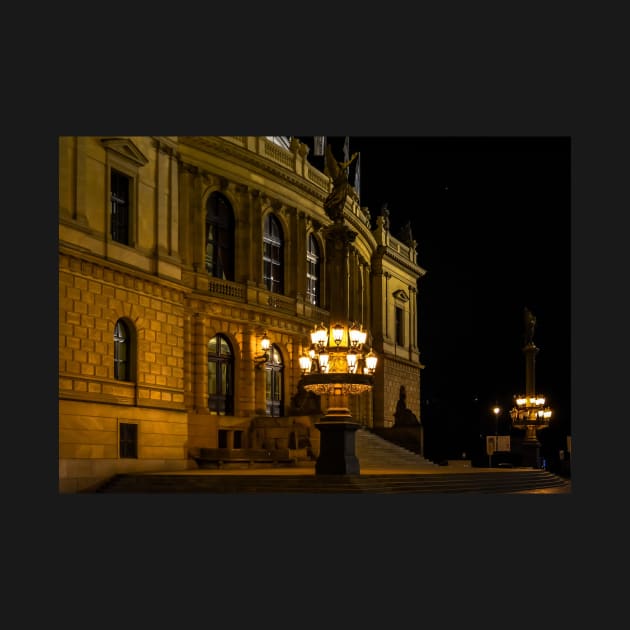 Street gas lamp at night by lena-maximova