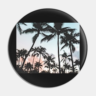 Palm trees Sunset Pin