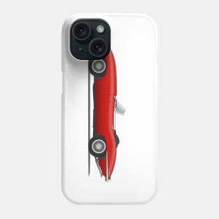 Jaguar E Type Roadster Carmen Red Phone Case