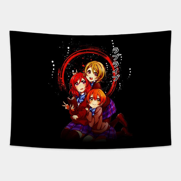 Hanayo's Rice Ball Rhapsody Anime Tee Tapestry by Tosik Art1