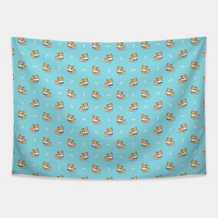 Cute Corgi Pattern Tapestry