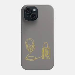 Portable Tape Player (Vivid Yellow Lines) Analog / Music Phone Case