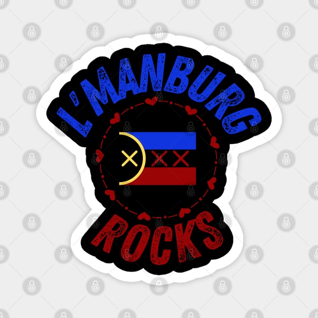 L'manburg Rocks Magnet by The Sober Art