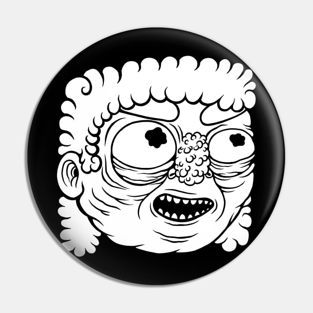 Mullet Man Pin by flynnryanart