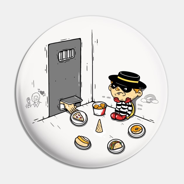 No Burgers for Burglar Pin by Made With Awesome
