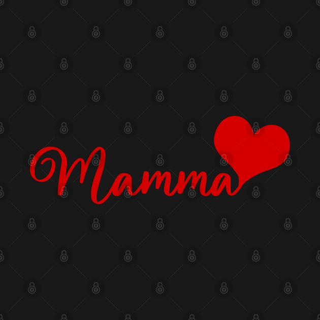 Mamma with Red Heart by Heartsake