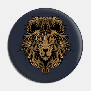 cyber punk lion Pin