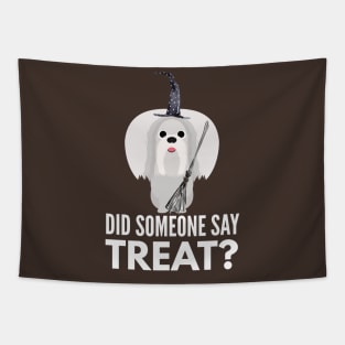 Maltese Halloween Trick or Treat Tapestry