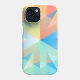 Geometric Swirl of  Colorful Triangles Phone Case