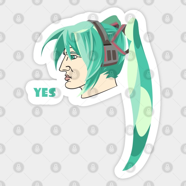 Sticker sticker Hatsune Miku Die Cut Sticker Hatsune Miku x THE