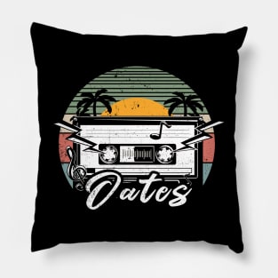 Personalized Name Oates Vintage Styles Gift 70s 80s 90s Pillow